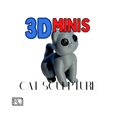 3D Mini Cat Sculpture