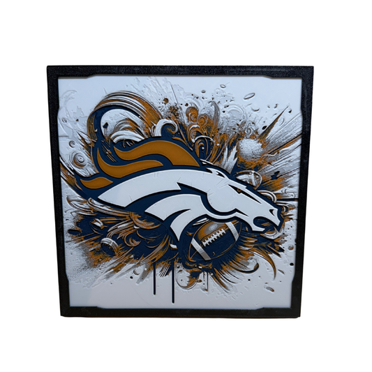 Denver Broncos 3D Print Artwork