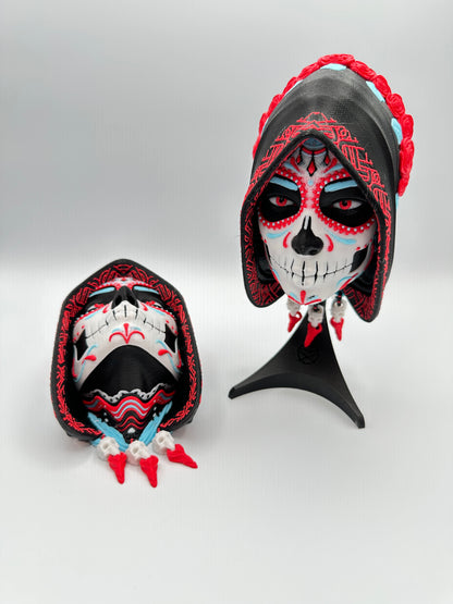 3D Printed Santa-Catrina wall mask with stand