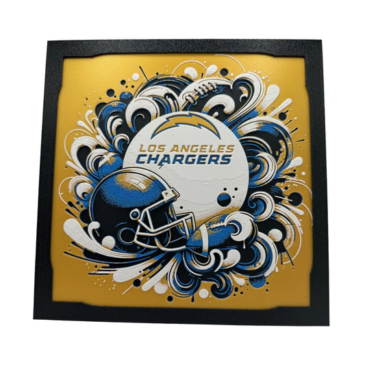 Los Angeles Chargers 3D Print Artwork