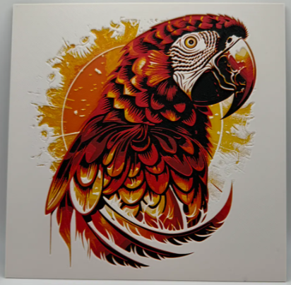 Parrot - Red_Orange or Blue_Green 3DPrint Artwork