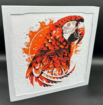 Parrot - Red_Orange or Blue_Green 3DPrint Artwork