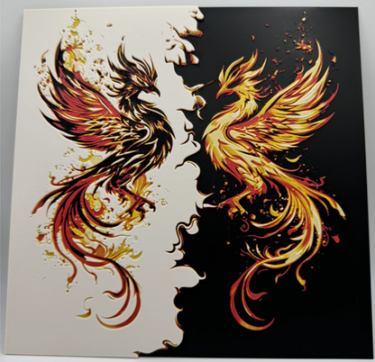 Twin Phoenix 3DPrint Artwork