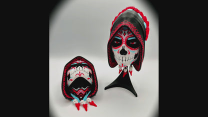 3D Printed Santa-Catrina wall mask with stand