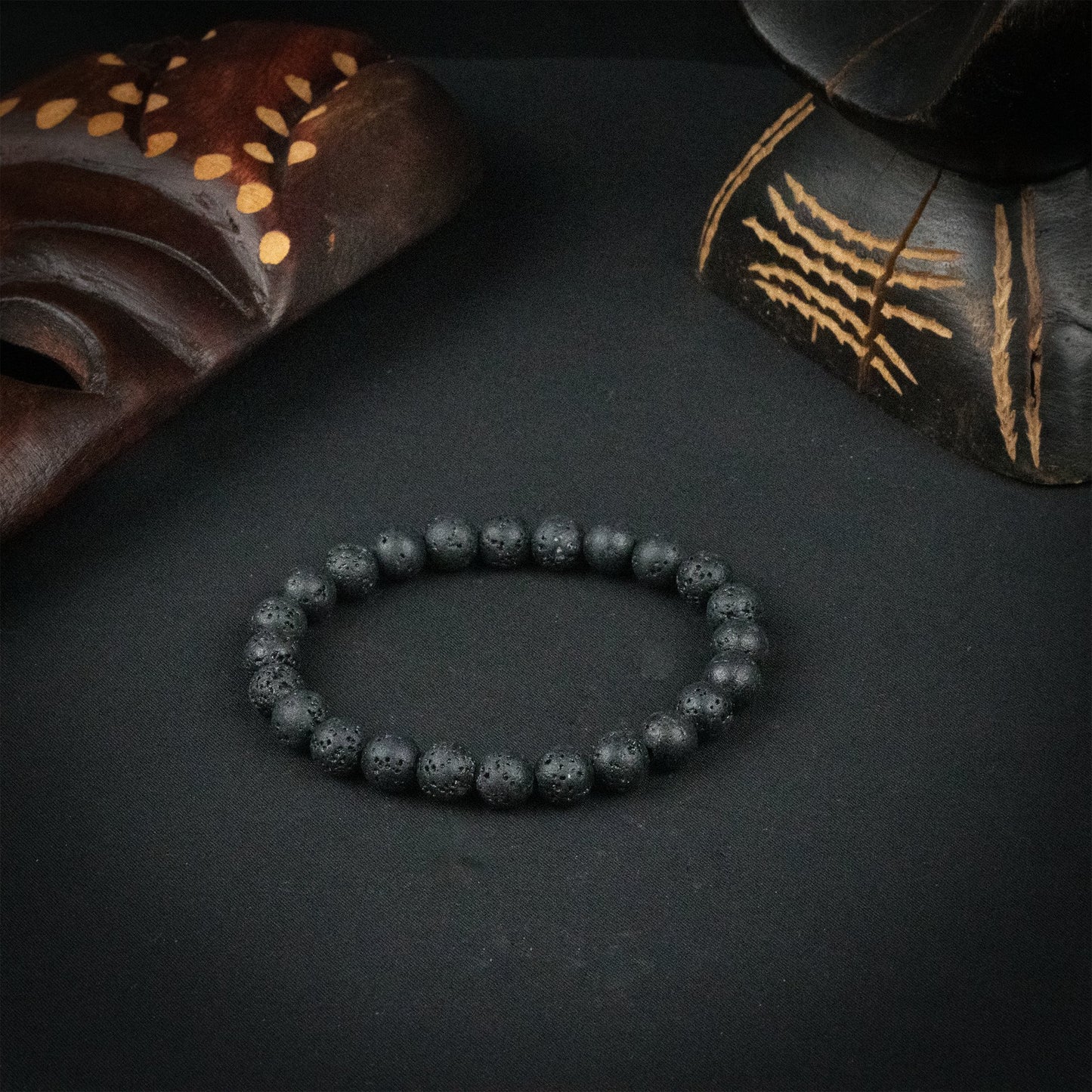 Onyx & Lava Stone Fusion Spiritual beaded single Bracelets - Reico Creations